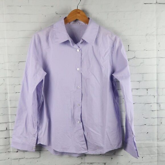 DAZY LIGHT PURPLE LONG SLEEVE BUTTON DOWN COLLARED COTTON SHIRT SIZE MEDIUM - Picture 1 of 6